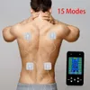 EMS Tens Machine Unit Electric Massager Pulse Muscle Stimulator Electrode Pads Digital Therapy Pain Relief Machine 15 Modes Tens