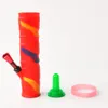 Foldable Silicone Bong Portable Silicone Water Pipes 78inches Folded Bong Metal Straight Perc Oil Concentrate Used Silicone Bongs7615607