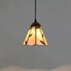 Bedroom home decoration pendant lighting American retro hotel leaf art glass lamp tiffany stained glass lamps TF004