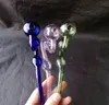 em forma de cobra bongs acessórios potes de vidro, tubos de colorido Smoking Pipes Pipes curvo vidro queimador de óleo de água Tubulações Dab Rig vidro Bongs tubos