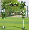 Good quality Iron material Outdoor Display shelf Can be reused Flower stand 3M3M Gold and white color Wedding door backdrop frame8741422