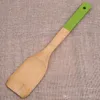 5 couleurs bambou cuillère spatule portable en bois antiadhésif pelle soupe cuillère cuisine cuisine fendue spatule support de mélange pelles BH2298 ZX