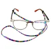 Chaîne de lunettes de soleil en coton imprimé de qualité en gros, imprimés en porcelaine, style de chaîne traditionnel, lunettes de lecture antidérapantes, corde de retenue de cordon de cou, boucle en silicone