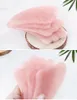 Rose Quartz Jade Guasha Board Rosa Naturstenskrapa Kinesiska Gua SHA Verktyg för ansiktsbryggkropp Akupunktur Tryckbehandling