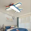 Lyxig ljuskrona Lampor för tjejer Room Boy Bedroom Blue Airplane Light Shade Lighting Lampadario Lustres Fixture