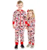 Familj julmatchande pyjamas mamma pappa och barn sömnkläder familj matchande huva jumpsuits jul förmögenhet katt tryckt familj3378646