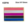 Arco-íris Pin LGBT Badge Pride Lapel Pin Pride Bissexual Rainbow Badge Pins Broche 10pcs