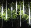 LED 유성 샤워 비 조명 크리스마스 빛 스노우 led 스트립 8pcs / 세트 30 50 cm 장식 빛 100-240V EU 미국 플러그