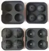 4 Large Sphere Molds Bar Drink Whiskey Big Round Ball Ice Brick Cube Maker Mold Mould Ice Balls Tray DHL free lin5057