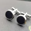 New Classical stainless steel men cufflink with blue stone bling sky pattern high quality for business men husband gift with box