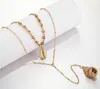 Золотой цвет бисера Cowrie Shell Choker ожерелье для женщин Мода Раковины ожерелье Длинные цепи Воротник Богемия ювелирные изделия GB986