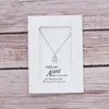 Gros- De Tante Amour Coeur Collier En Cristal pour Femmes Bijoux Amitié Tante Cadeaux avec Carte Réglable Chian CN70