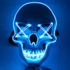 Хэллоуин светодиодной маски Halloween Party Masque маскарадных маски DJ Party Light Up Маска Glow В Dark Neon Маска горячая