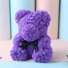 Artificial Flowers PE Rose Bear Toys Valentine's Day Gift Romantic Teddy Bears With Gift Box Doll Girlfriend Presents 9 Colors