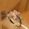 Fashion- Nano Russian Princess Cut Ring 925 feste Sterlingsilber-Satz-Qualitäts-beste Marke Schmucksachen für Frauen