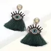 brincos de franja olho dangle do Atacado-diabo para as mulheres de luxo designer de bling Danling Brinco de Diamante estilo feriado boêmio de jóias borla