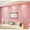 European Style 3D Flower Tree Wall Sticker Living Room Decorative Decals Home Art Decor Poster Solid Acrylic Wallpaper Stickers T21598070