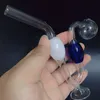 Tubo de mango de vidrio con forma de serpiente Accesorios para fumar Tabaco de colores Tubos de mano Plataforma petrolera Bong Hookah Shisha Tubo de agua