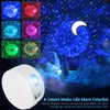 Yıldızlı Ay Gökyüzü Projektör Işık Yıldız USB Gece Lambası Ses Aktif Müzik Projeksiyon Okyanusu Sallanan Işıklar Çocuk Çocuk Gece Lambası