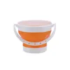 Portable folding barrel silica gel plastic water bucket outdoor car washing and fishing traveling house multifunctional 10L51