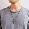 Hip Hop Baseball Cross Pendant Necklace Stainless Steel Ball Bat Chain Men Collares 24 For Guys Sport Jewelry PN-1096251S