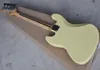 Factory Wholesale 4 Strings Yellow Electric Bass Guitar with White/Black Pickguard,Maple Fingerboard,Two Styles Available
