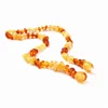 HAOHUPO Collana in ambra baltica naturale Gioielli per la dentizione Pietre di ambra naturale con sacchetto di iuta GIC singolarmente