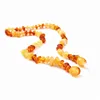 HAOHUPO Nature Baltic Amber Necklace Teething Jewelry Natural Amber Stones with Jute Bag GIC Individually3366937