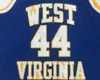 College Basketball University West Virginia Mountaineers vintage Jerry 44 West Jerseys gold purple throwback jersey yellow stitched S-5XL