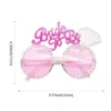 Anello di diamanti bling rosa Bachelorette Hen Party Supplies Bride to Be Glasses Bride O occhiali da sole Decorazione per gli occhi Punteggi