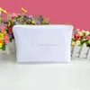 blank white 100% poly canvas makeup bag for sublimation print blank sublimation cosmetic bag blanks for heat transfer print stock available