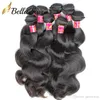 Bella Hair® 8-30 Pacotes de Cabelos Peruanos Não Transformados Cabelo Natural Weave Black Body Wave Human Human Human Weft 3 pc / lote Freeshipping Julienchina