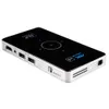 Raypodo DLP mini pocket projector with black and white color, built-in 5000ma battery