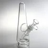 Conduites d'eau de bang en verre de 8 pouces avec des narguilés femelles de 14 mm en bas des bols masculins à fond épais Triangle Beaker Bongs pour fumer