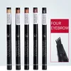 HANDAIYAN Eyebrow Pencil Waterproof Fork tip Eyebrow Tattoo Pen 4 Head Fine Sketch Liquid Henna Eyebrow Enhancer Dye Tint Pen