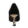 Hot Sale Fashion Simple Sexy Nightclub Show Thin Leopard Print Heel Matching Suede Grunt Mun Pointed Single Shoes