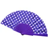 Polka Dots Design Plastic Handvouwventilator voor huwelijksgeschenken Feestartikelen1198046