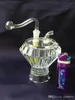 Diamantkristallkrok Vattenglas Bongs Tillbehör, Glas Rökpipor Färgglada Mini Multi-Colors Handrör Bästa Sked Glas