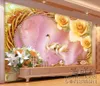 Carta da parati personalizzata 3d Rose cigno sfondi per soggiorno camera da letto TV sfondo 3d murale carta da parati