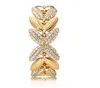 Diamond Shine Seed Ring Set Caixa original para Pan 925 Sterling Silver Plated 18k Gold Gold Girls Wedding Wedding Grain Rings W1945423842