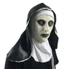 La nonne masque en latex avec foulard Crucifix masques de terreur effrayant Cosplay Thriller Antifaz Para Fiesta horreur Mascara croix Hallo3344224