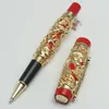 Ballpoint Pens Jinhao Najnowszy projekt Dragon i Phoenix Silver Grey Golden Rollerball Pen Wysoka jakość sprzedaży Dift Pens1