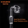 2mm 두께 석영 폭행 네일 (90)는 학위는 Domeless 18mm14mm10mm 공동 석영 TURP Slurper (201) 흡연 광택