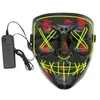 104 rubli Halloween LED maschera terrorizzata Macka lampeggiante LED maschera di luce al neon per la decorazione della festa di compleanno in maschera di nozze2137342