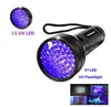 UV Flashlight Black Light 9 12 21 51 LED 395 NM Ultraviolet Torch Blacklight Detector for Dog Urine Pet Stains och Bed Bug Z503389308