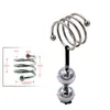 Male Metal Ball Cockrings Heavy Hanger Stretcher Extender Cock Pendant Enlargers Enlargement Penis Delay Ring Sex Toys for Men A002