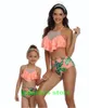 ouder kind swiwear badpak bikini pak split kids vrouwen meisjes kinderen sexy yakuda flexibele stijlvolle luipaard print bikini pak sets