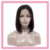 Braziliaans maagdelijk haar 13x4 kanten front pruik bob pruiken 8-18 inch zijdeachtige rechte menselijk haar