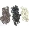 100pcs Wig tools Clips Combs Snap Clips with Rubber for Hair Extension Toupee DIY 6 Teeth 3.3cm Black Brown Blonde