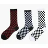 Men's Socks Januarysnow Harajuku Trend Women Men Checkerboard Checkered Hop Cotton Unisex Streetwear Novelty